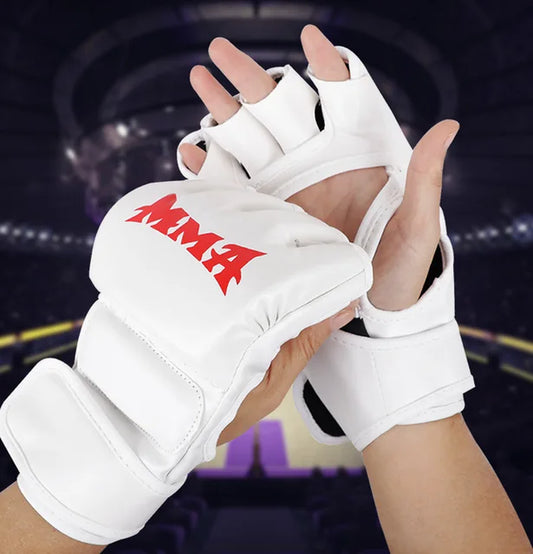 Professional Boxing Training Gloves Half Finger Leather Cushion for Adult Sanda Boxing UFC Training Sandbag Knuckles